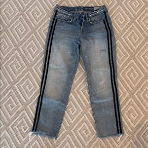 ALL SAINTS blue jeans with velvet black stripe